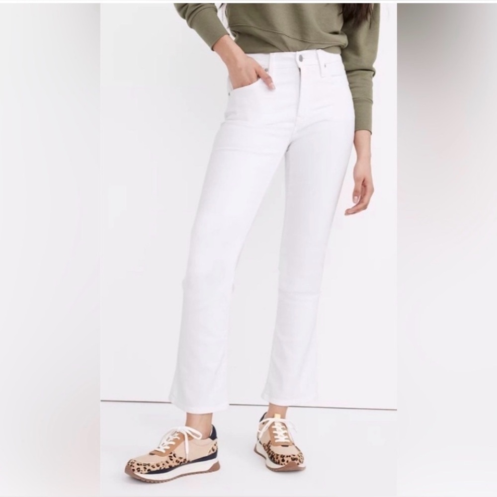 Madewell White Cali Demi Boot Jeans Size 29T EUC - Picture 8 of 9